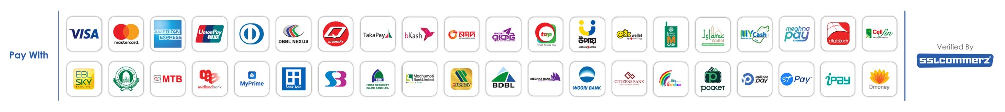 Accepted payment methods